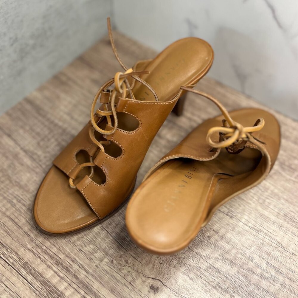 Gianni Bini Brown Lace Up Heel - Picture 4 of 13
